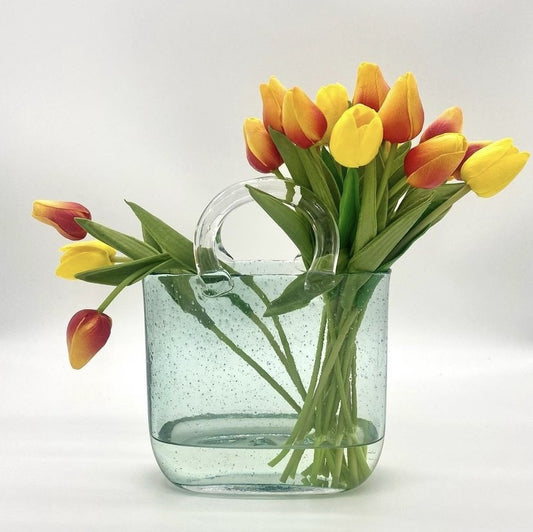 Personalized Gift - Elegant Glass Handbag Vases